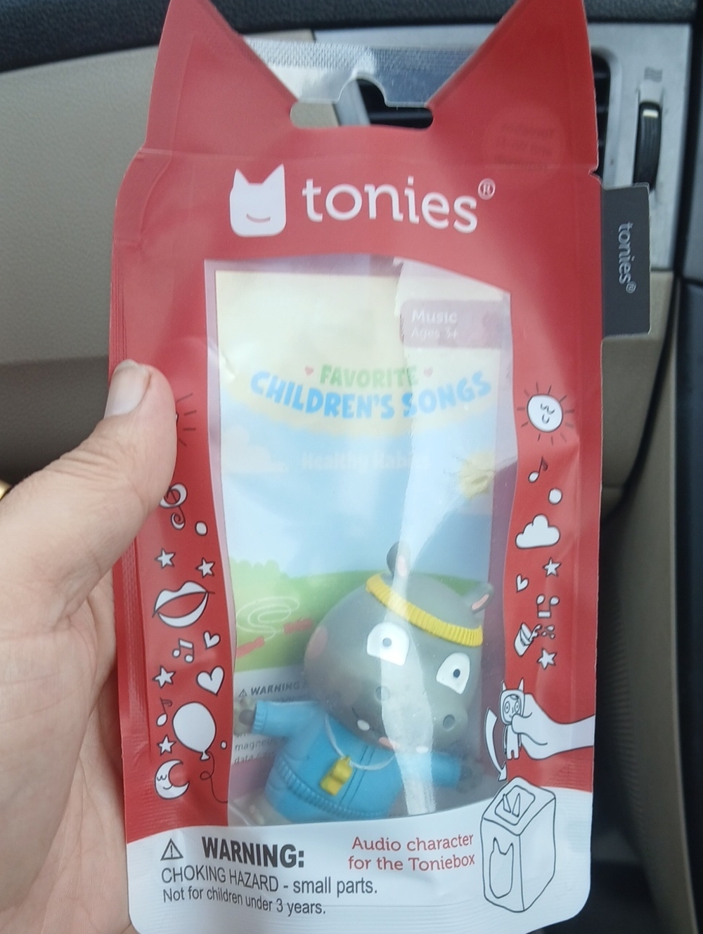 Tonies Favorite Children's Songs Hippo Audio Character - Blue & Gray
